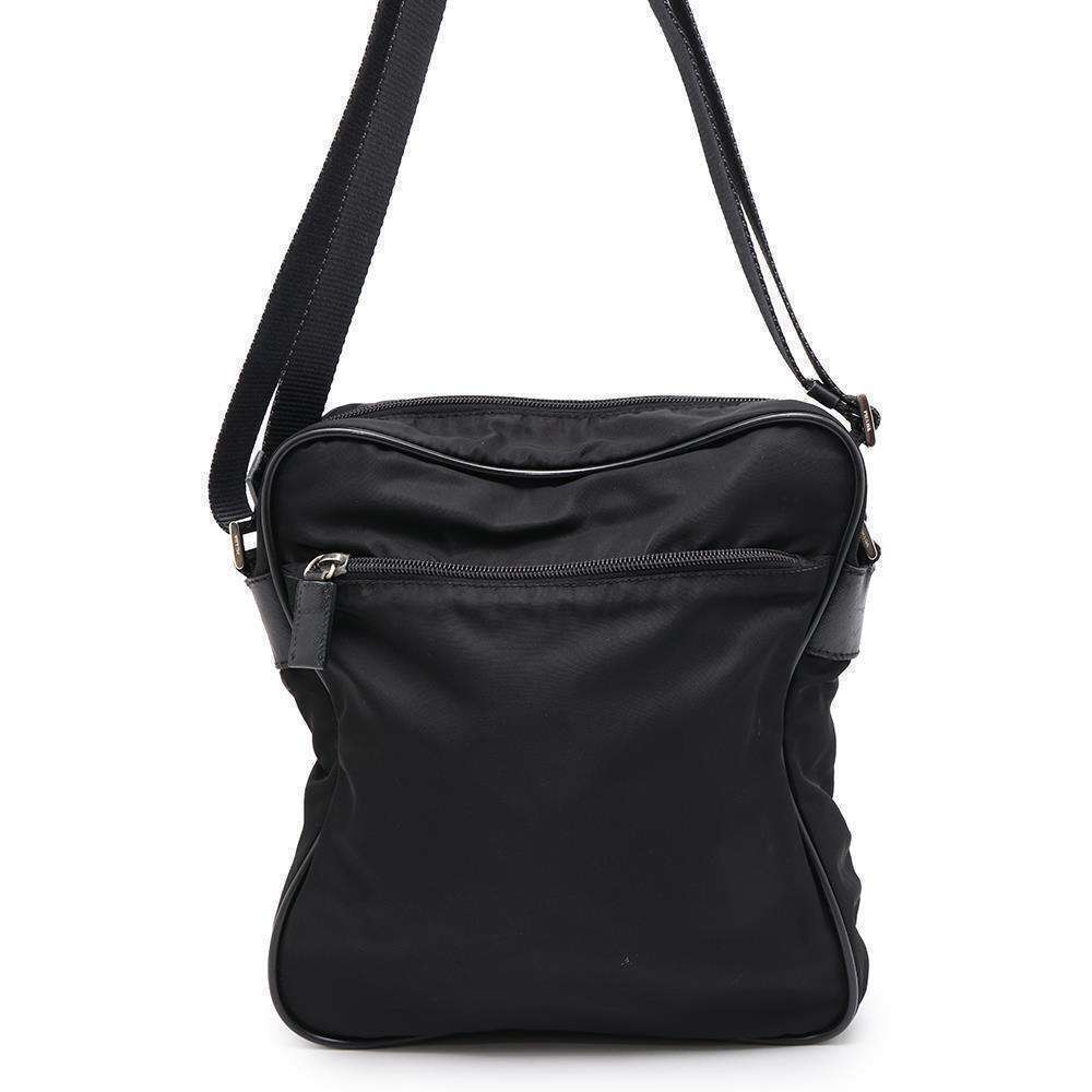 Prada Shoulder Bag Triangle Logo Black